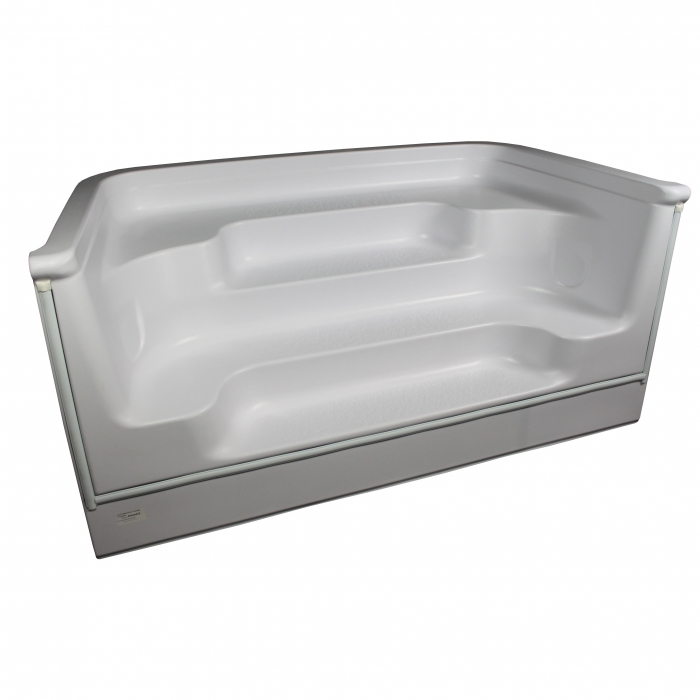 8' Straight Back Sit-n-Step White Cantilever Imperial